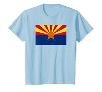 Arizona State Flag T-Shirt, Youth, Baby Blue, Small