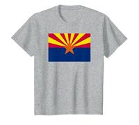 Arizona State Flag T-Shirt, Youth, Heather Grey, 2T