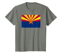 Arizona State Flag T-Shirt, Youth, Olive Heather, Medium