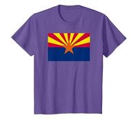 Arizona State Flag T-Shirt, Youth, Purple Heather, Medium