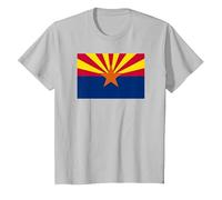 Arizona State Flag T-Shirt, Youth, Silver Grey, 2T