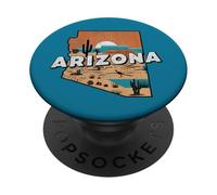 Arizona State Map Road Trip Phoenix Tucson Mesa Scottsdale PopSockets Adhesive PopGrip