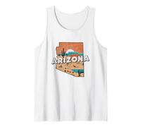 Arizona State Map Road Trip Phoenix Tucson Mesa Scottsdale Tank Top