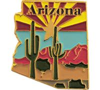 Arizona State Shaped Map, 1 Inch, Metal