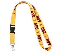 Arizona State University Lanyard Sun Devils ASU Car Keys ID Badge Holder Lanyard Keychain Detachable Breakaway Snap Buckle (Yellow), Multicolored, One Size, Multicolored, One Size