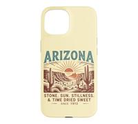 Arizona Stone. Sun. Stillness. & Time Dried Sweet Since 1912 Case for iPhone 15