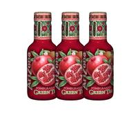 Arizona Tea Drink 500ml PET Bottle, Delicious Fruity Drink, No Artificial Flavours, No Artificial Preservatives Refreshing & Great for On-the-Go Hydration (Pack of 3, Pomegranate Green Tea)