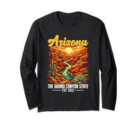 Arizona The Grand Canyon State Est 1912 Vintage Desert Long Sleeve T-Shirt
