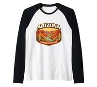 Arizona The Grand Canyon State Souvenir Visitor Memorabilia Raglan Baseball Tee