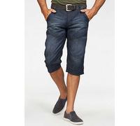 Arizona 'Tom' Denim Bermuda Shorts Dark Blue Worn