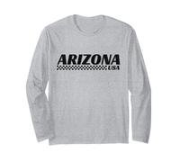 Arizona USA Checkered Flag AZ Racing Motorsports Long Sleeve T-Shirt
