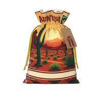 Arizona Usa Desert Landscape Drawstring Gift Bags Small Item Treats Wrapping Storage Bags Christmas Birthday Party Holiday