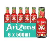 Arizona Watermelon, Pack of 6 x 500ml PET Bottles, Delicious Fruit Juice Drink, No Artificial Flavours, No Artificial Preservatives