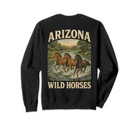 Arizona Wild Horses Roaming Free Western Salt River Stallion Sweatshirt