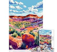 Arizona Wild West Desert Landscape Jigsaw for Adults1000 Pieces Strengthen Mind Clarity And Sharpness Calm Serene Leisure Activity (38x52cm)