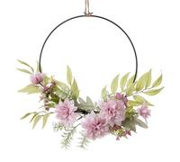 ARJDXDP Artificial Door Wreath Wildflower Summer Silk Wreaths 25 cm/9.84 inch Spring Summer Artificial Daisy Wreath Valentine Wreath for Front Door Home Wall Wedding Festival Farmhouse Holiday Decor