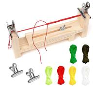 ARJDXDP Bracelet Maker Making Kit, Wooden Adjustable Jig Bracelet Maker with 6 Paracord for Paracord Braiding