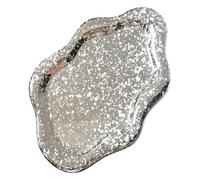 ARJDXDP Ceramic Jewellery Dish Trinket Dish, Cloud Shape Tray Jewellery Dish Small Key Tray for Mother's Day/Christmas/Thanksgiving/Birthday Gift (Crushed Silver)