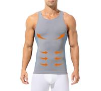 Arjen Kroos Compression Vest Men Slimming Tanks Body Shaper Undershirts | Tummy Control Gyno Moobs Compression Tank Top for Beer Belly, Seamless Muscle Shapewear, Invisible Under Suits Workout S-XXL