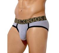 Arjen Kroos Men's Cotton Underwear Briefs Soft Underpants Sport Breathable Slips Low Rise Anti-chafing Hipster Pants,Grey,XL