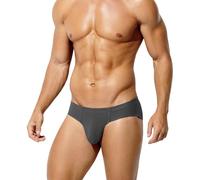 Arjen Kroos Men's Ice Silk Briefs Underwear Sexy Mesh Pouch Underpants Silky Touch Pants Low Rise Breathable Slips with Soft Stretch Waistband,Army green,M