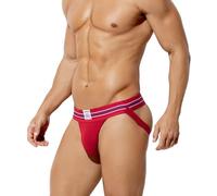 Arjen Kroos Men's Jock Strap Briefs Low Rise Jockstraps Athletic Supporter Sports Underwear Red-XL