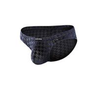 Arjen Kroos Men's Lace Sexy Underwear Mesh Bikini Briefs See-through Pouch Underpants Breathable Novelty Underwear Blue,M