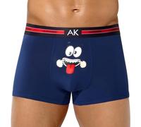 Arjen Kroos Men's Sexy Novelty Boxer Shorts with 3D Pouch Cotton Hipsters Trunks for Valentine's Day Gifts,Funny Couple Underwear,Blue-F,XL
