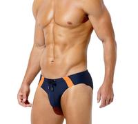 Arjen Kroos Men's Swim Briefs Quick-Dry Bikini Swimwear with Color Clash