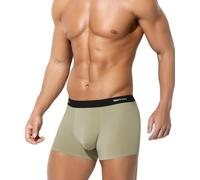 Arjen Kroos Men's Trunks Underwear Breathable Silky Modal Boxer Briefs Seamless Boxers,GREEN,S