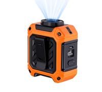 ARJEOU Portable Waist Fan,10000mAh 5 Speed Wearable Belt Neck Fan Upto 36H Rechargeable Power Bank Personal Body Fan Clip On for Camping, Outdoor, Hiking,Jobsite, Farms (Orange)