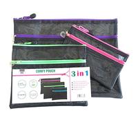 Ark 3Pcs/set Waterproof PVC Twin Zip Pouch Travel Cosmetic Wash Bags - WB-963