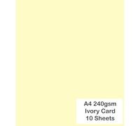 ARK A4 240gsm Colored Card Stock Pack of 10 Sheets (Ivory)
