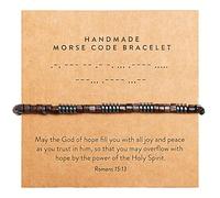 ARK & BAY Christian Morse Code Bracelet | Handmade Adjustable Custom Bible Verse Bracelets For Women & Men | Religious Faith Scripture | Catholic Beaded Jewelry Gift For Encouragement, Inspirational