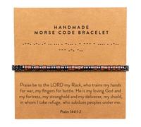 ARK & BAY Christian Morse Code Bracelet | Handmade Adjustable Custom Bible Verse Bracelets For Women & Men | Religious Faith Scripture | Catholic Beaded Jewelry Gift For Encouragement, Inspirational
