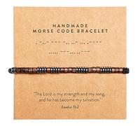 ARK & BAY Christian Morse Code Bracelet | Handmade Adjustable Custom Bible Verse Bracelets For Women & Men | Religious Faith Scripture | Catholic Beaded Jewelry Gift For Encouragement, Inspirational