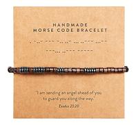 ARK & BAY Christian Morse Code Bracelet | Handmade Adjustable Custom Bible Verse Bracelets For Women & Men | Religious Faith Scripture | Catholic Beaded Jewelry Gift For Encouragement, Inspirational