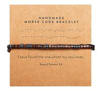 ARK & BAY Christian Morse Code Bracelet | Handmade Adjustable Custom Bible Verse Bracelets For Women & Men | Religious Faith Scripture | Catholic Beaded Jewelry Gift For Encouragement, Inspirational