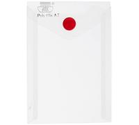 ARK Carry File Popper Wallet File with Press Stud Closure [Pack of 5] (Clear, A7)