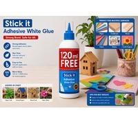 ARK CRAFT Stick It Adhesive White Glue - Sticky Gum 240Ml