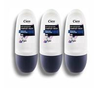 Ark Future 3x Cien Men Roll-On Deodorant | 48h Long-Lasting Protection | Vegan • Quick Dry • No White Marks | 50mL Each (Comfort Fresh)