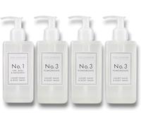 Ark Future 4x Luxury Scented Hand & Body Wash 250ml Each - Lime Basil Mandarin & Pomegranate - Moisturising Hotel Collection-Inspired Wash