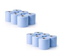 Ark Future Blue Centrefeed Roll 2 Ply Paper Towels 110m | Strong Absorbent Blue Cleaning Roll | Fits Standard Centrefeed Dispensers | Commercial Kitchen Garage Workshop, 6 Roll Per Pack