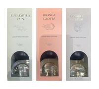 Ark Future By Deluxe Reed Diffuser Set - 3 x 100ml - Long Lasting Home Fragrance - Orange Groves, Coconut Crush & Eucalyptus Rain - Room Scent with Natural Rattan Reeds - Up to 8 Weeks Per Bottle