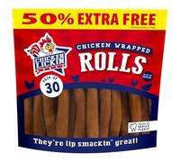 Ark Future Chicken Lickin Wrapped Dog Treats Rolls 30 Pack - 540g for Price of 360g | High Protein Natural Chews | Helps Reduce Plaque | Tasty Dog Snacks