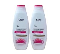 ark future Ci-en Shower Cream - Nourishing & Moisturising, Vegan Formula, 2 x 300ml (Pampering Care with Lotus Blossom Scent)