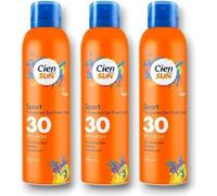 ark future - Cien Sun | Transparent Sun Spray - Sport | UVA + UVB | Vegan - Fast Absorption - Cooling - Waterproof | 200 Each (Pack of 3 x 200 (50 SPF))