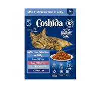 Ark Future Coshida MSC Cat Food Variety Pack - 12 x 100g Pouches, Tuna, Salmon, Whitefish & Cod in Jelly - Complete Balanced Nutrition, No Artificial Colors or Preservatives, 1+ Years