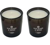 ark future Deluxe Rhubarb & Rose Fragranced Candle 250g x 2 [Twin Pack] - Luxury Scented Candle for Home, Office & Living Room, Long-Lasting Aromatherapy, Elegant Gift Set