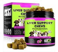 Ark Future Dog Liver Support Soft Chews 150 - Natural Beef Flavor, Milk Thistle & Turmeric Formula, Supports Liver Function, Detox & Vitality for Dogs (Pack of 1)